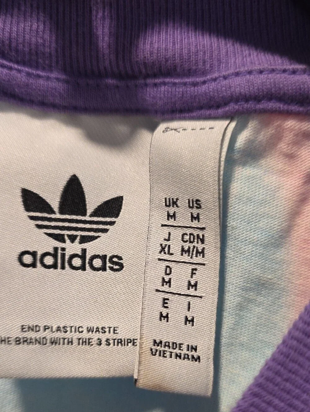 adidas Purple Teal & Pink Swirl Graphic Tee
